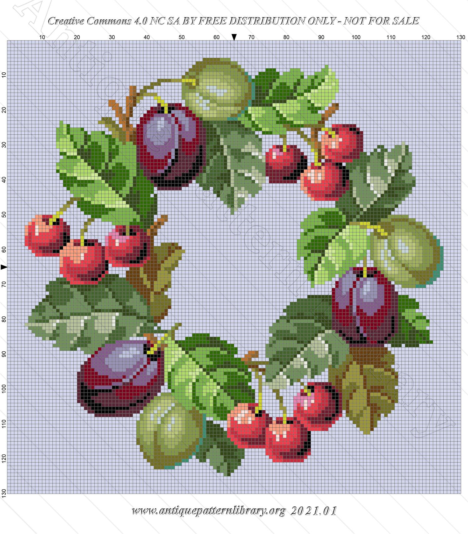 K-II010 Plums and Cherries Garland