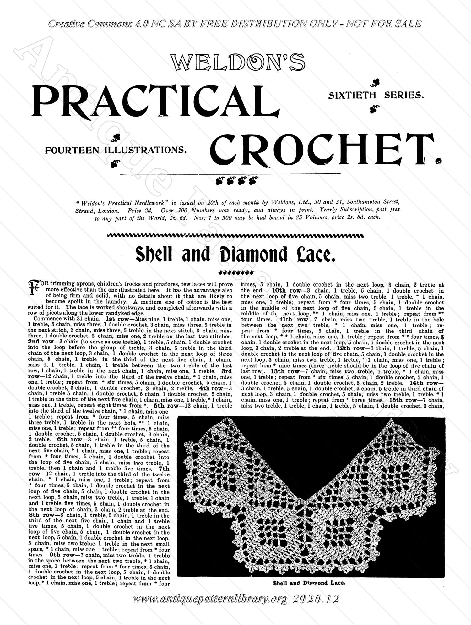 K-WK013 Weldon's Practical Crochet, Sixtieth Series