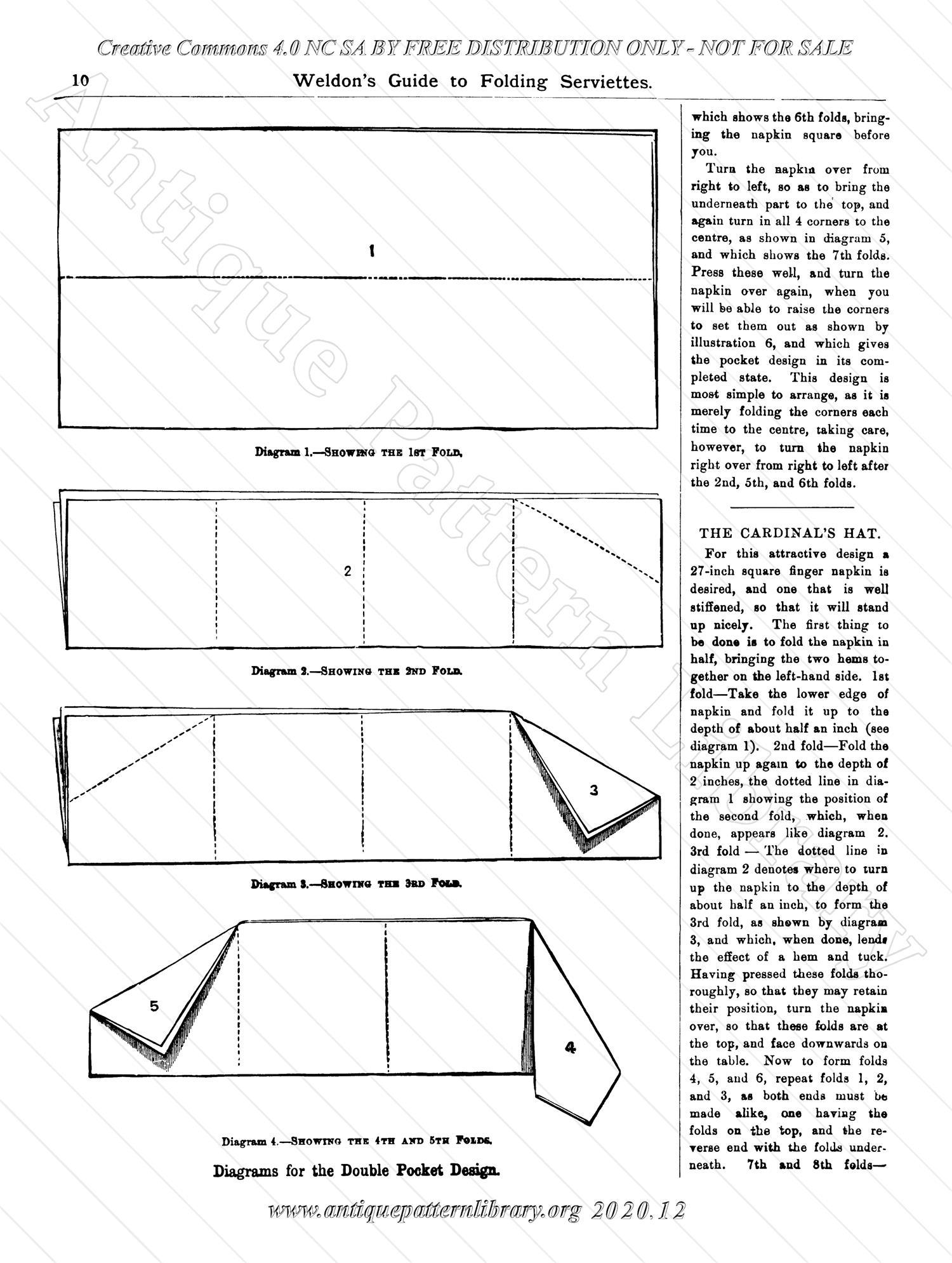 K-WK014 Weldon's Guide to Folding Serviettes