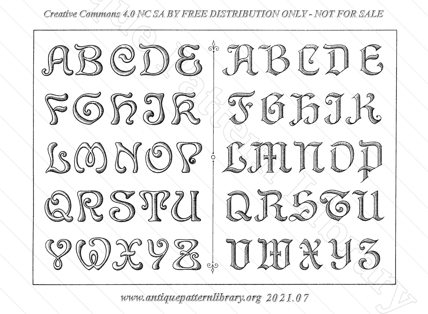 K-YS011 Alphabete fr Plattstich-Stickerei No. 43