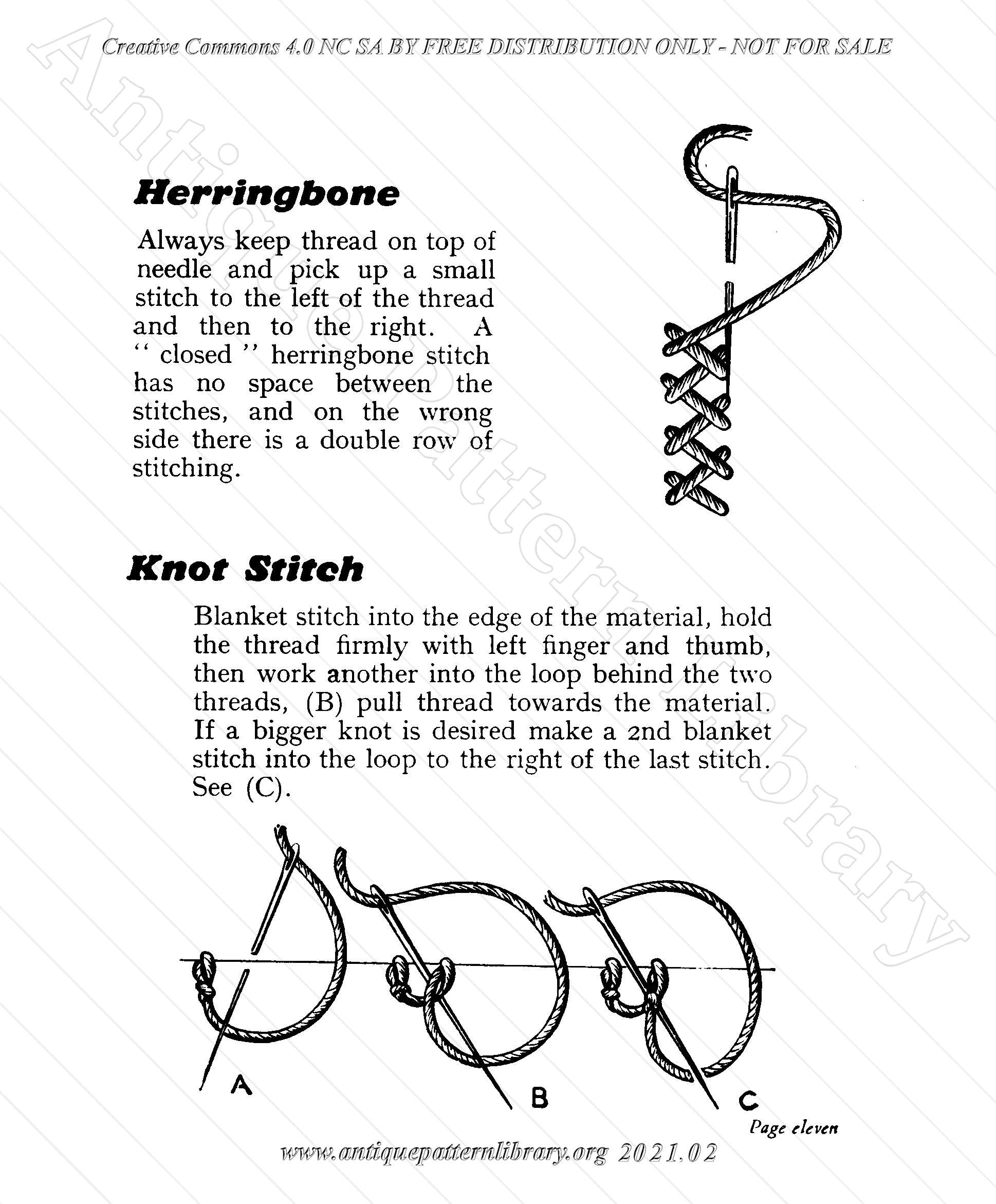 APL - Page 11 Herringbone, Knot Stitch