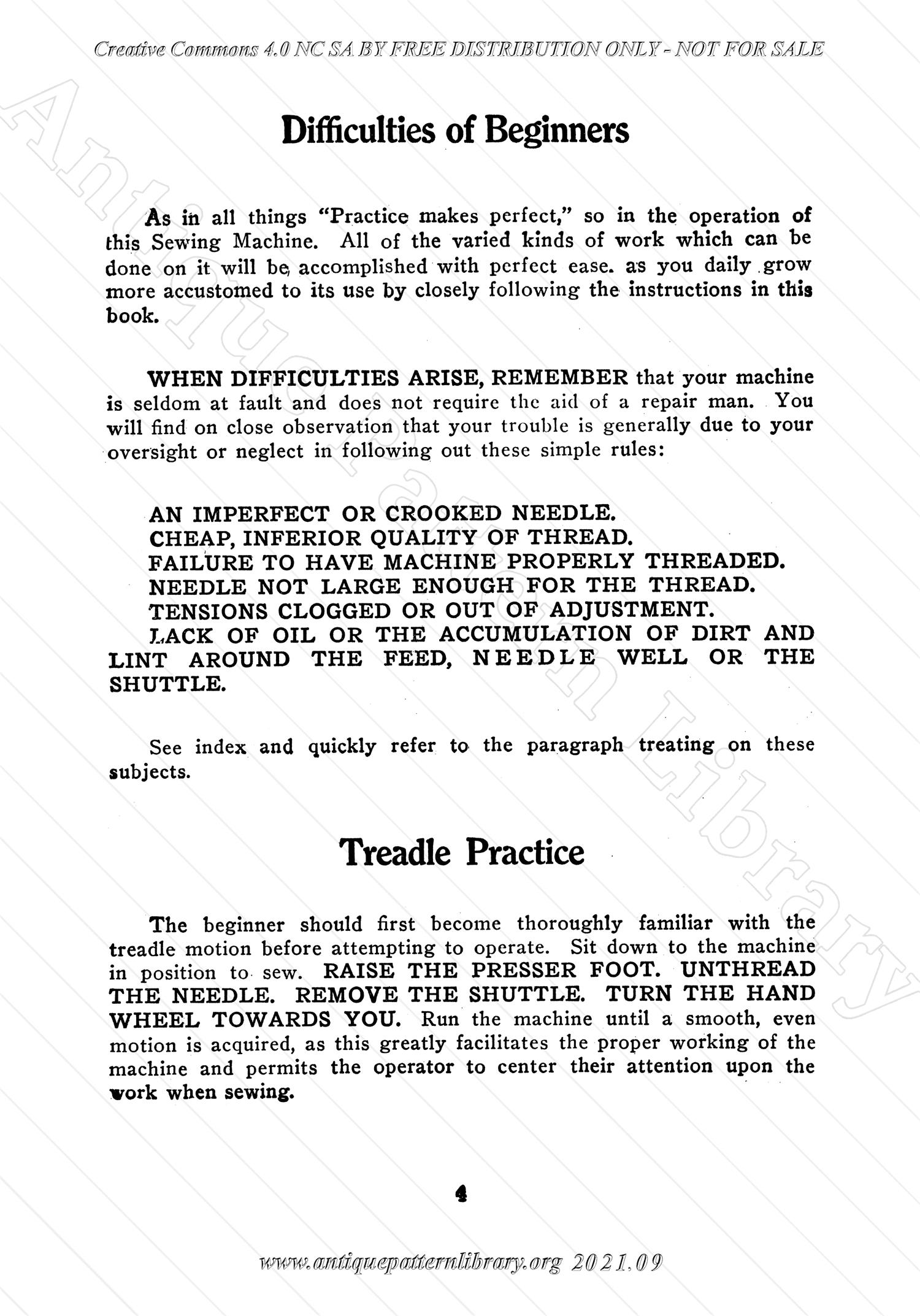 L-VS001 Bruce Sewing Machine Manual