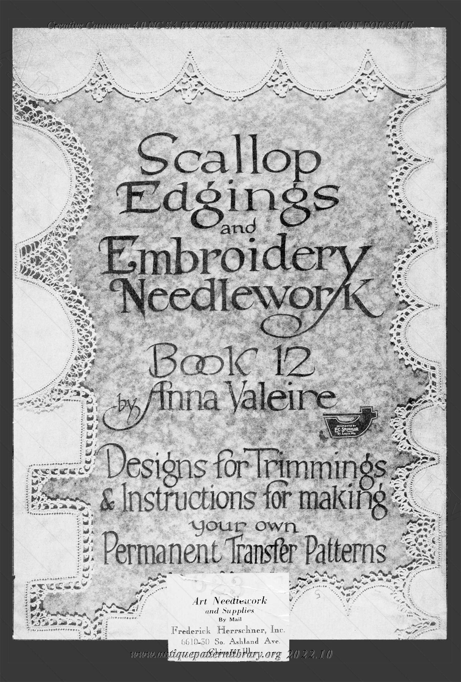 M-HW003 Scallop Edgings and Embroidery Needlework Book 12