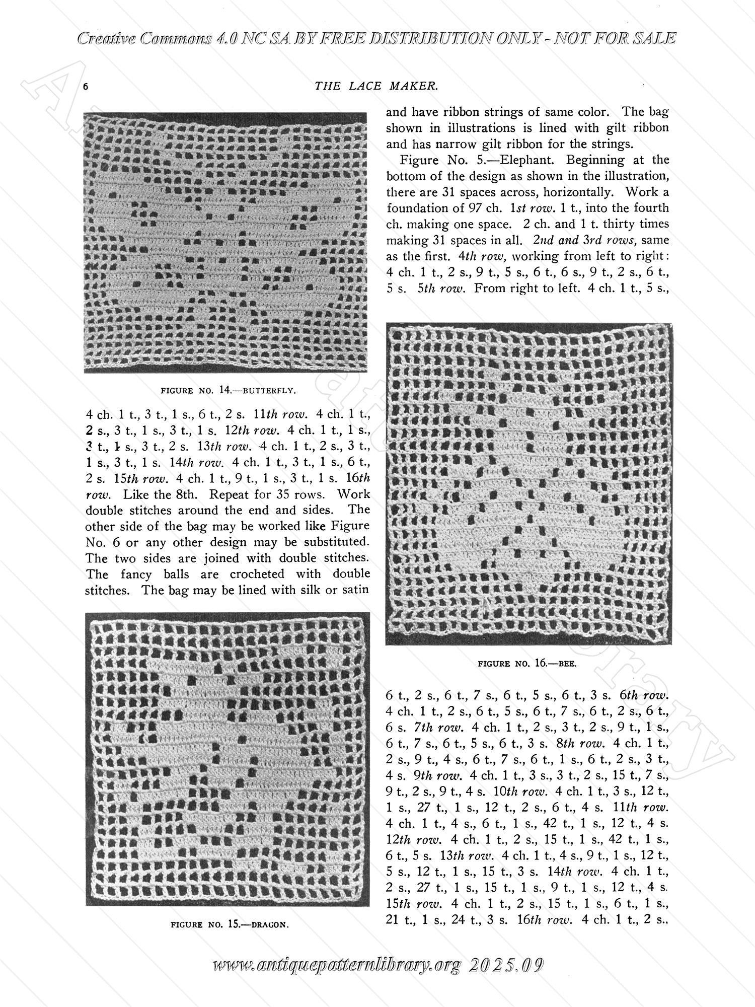 P-YS022 A Book of Instruction on Filet Crochet