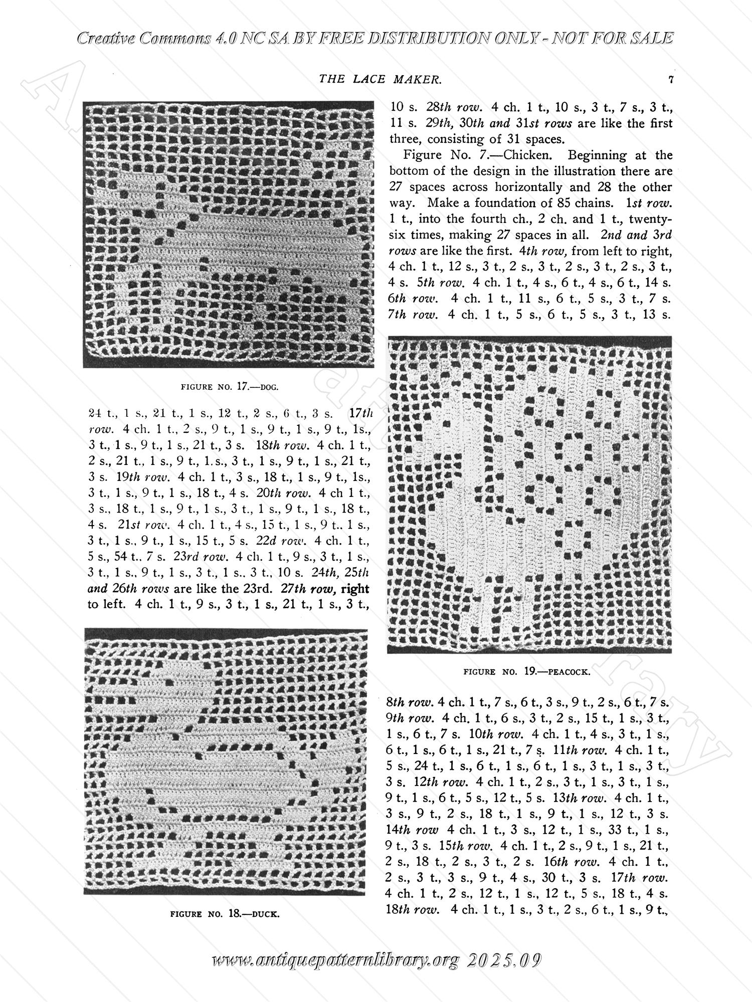 P-YS022 A Book of Instruction on Filet Crochet