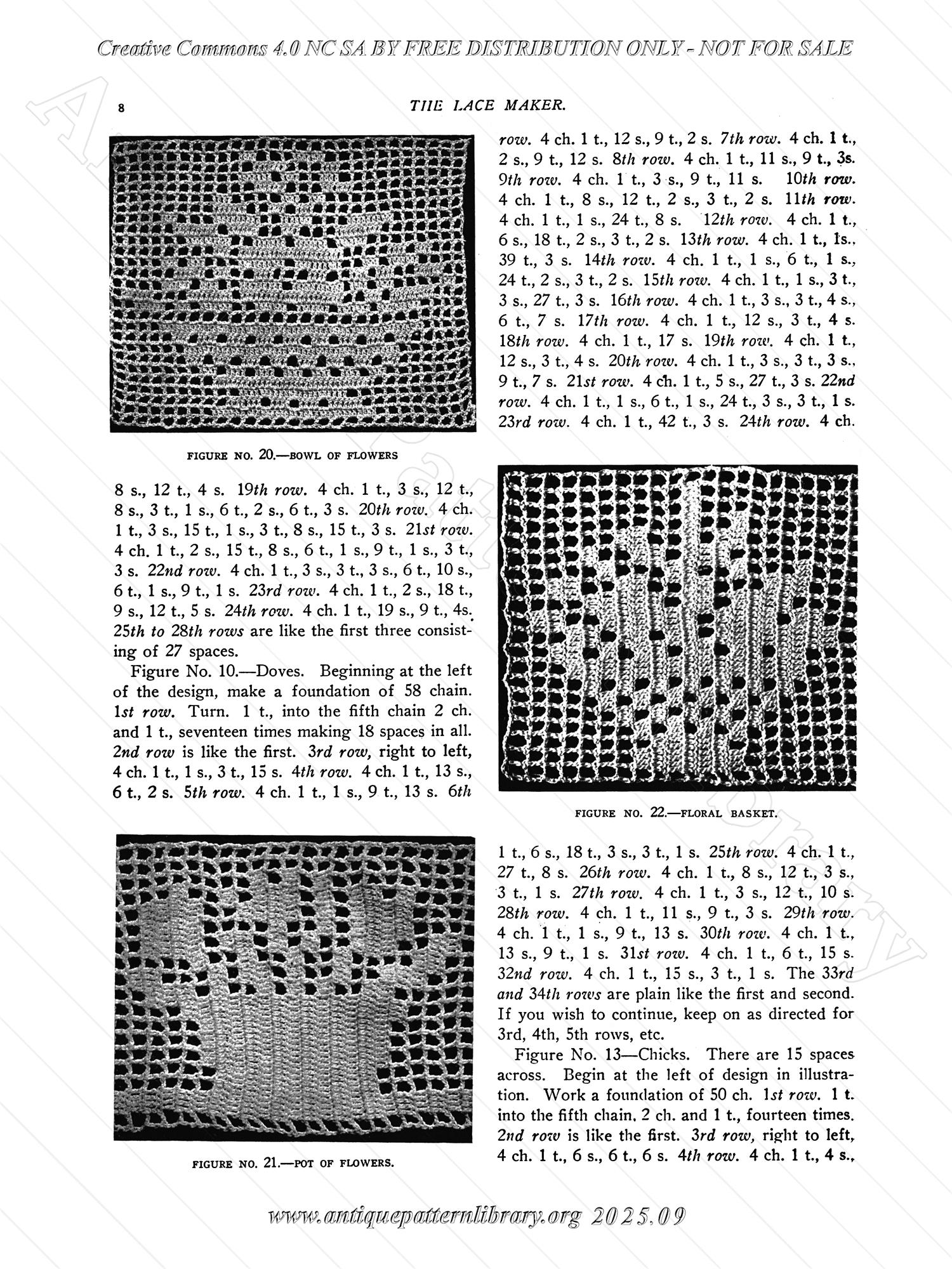P-YS022 A Book of Instruction on Filet Crochet