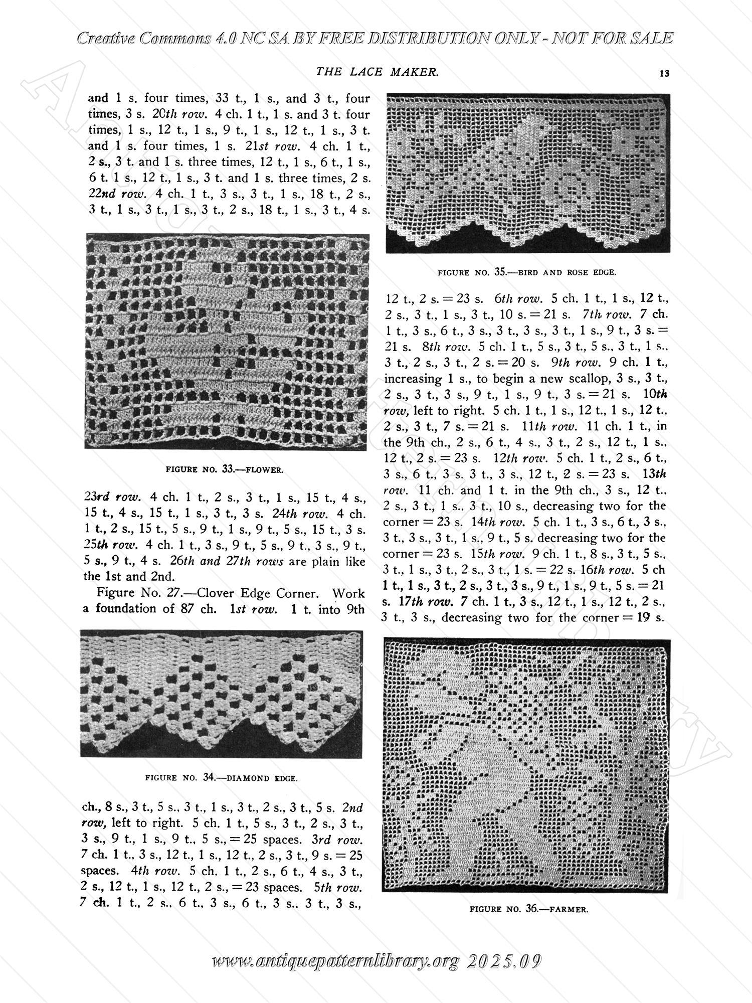 P-YS022 A Book of Instruction on Filet Crochet