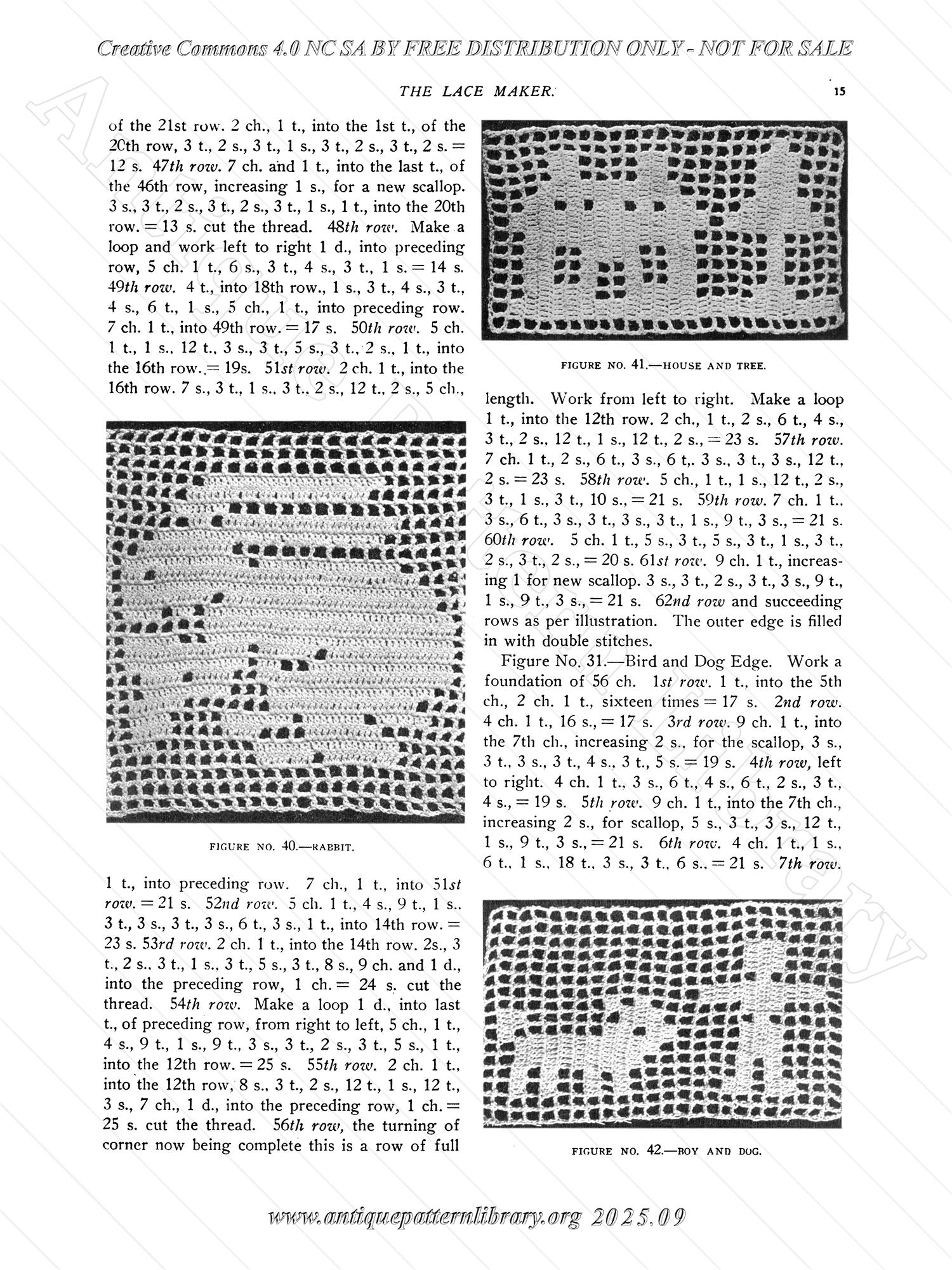 P-YS022 A Book of Instruction on Filet Crochet