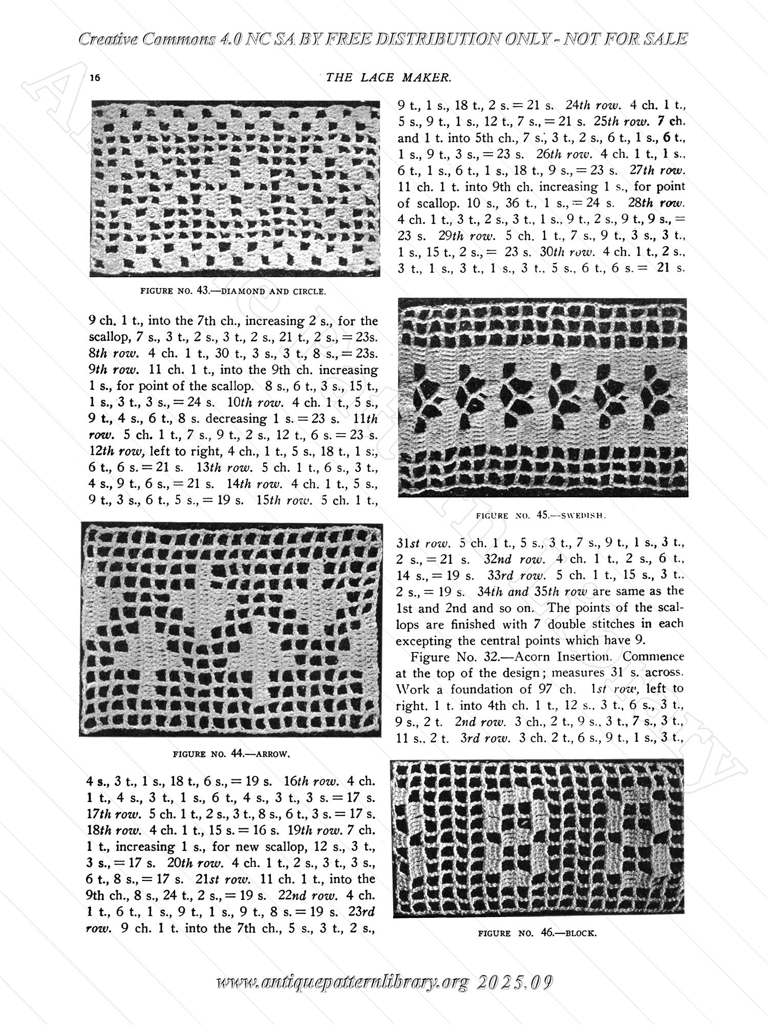 P-YS022 A Book of Instruction on Filet Crochet
