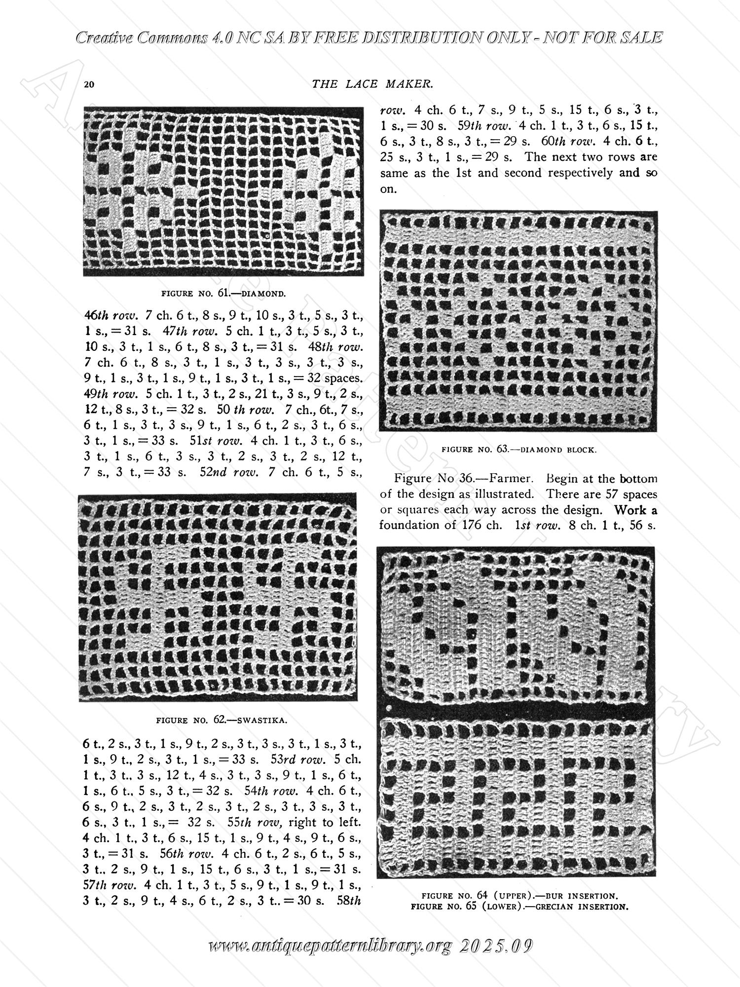 P-YS022 A Book of Instruction on Filet Crochet