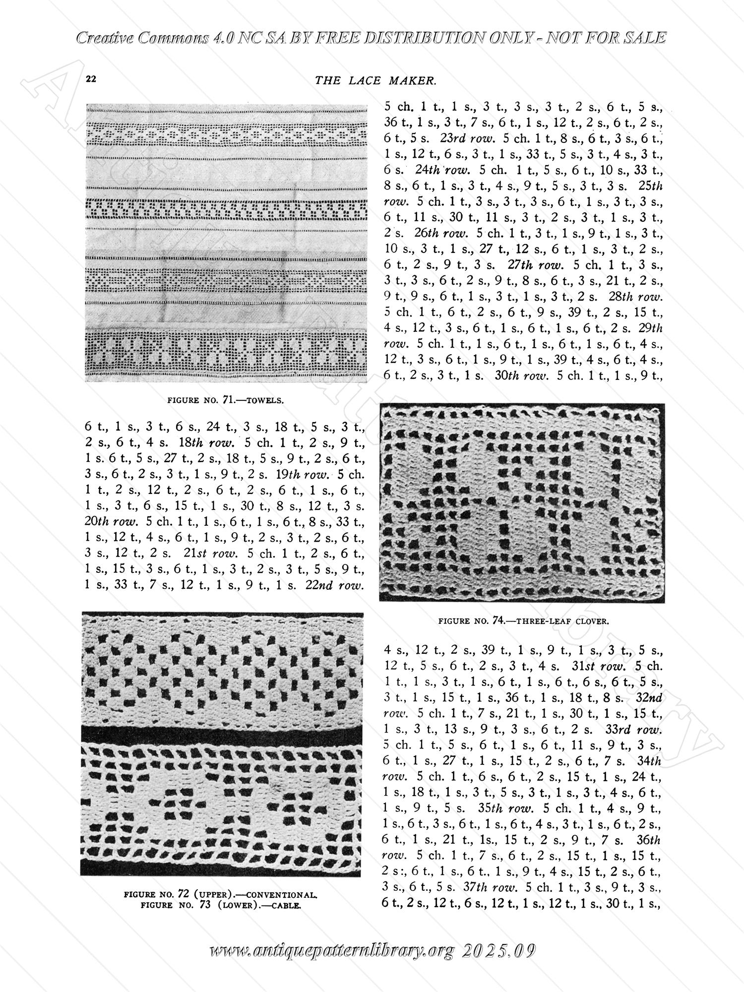 P-YS022 A Book of Instruction on Filet Crochet