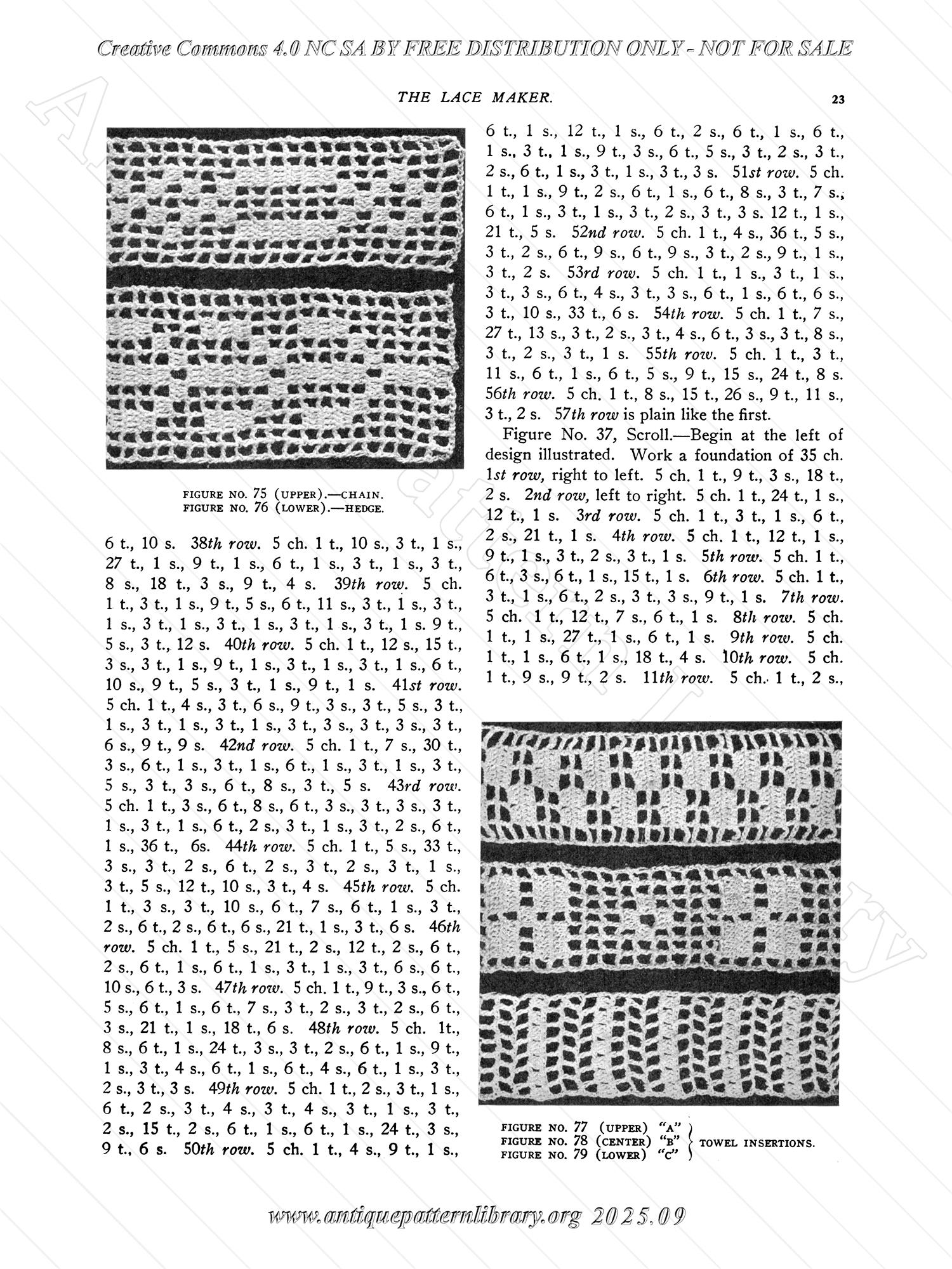 P-YS022 A Book of Instruction on Filet Crochet