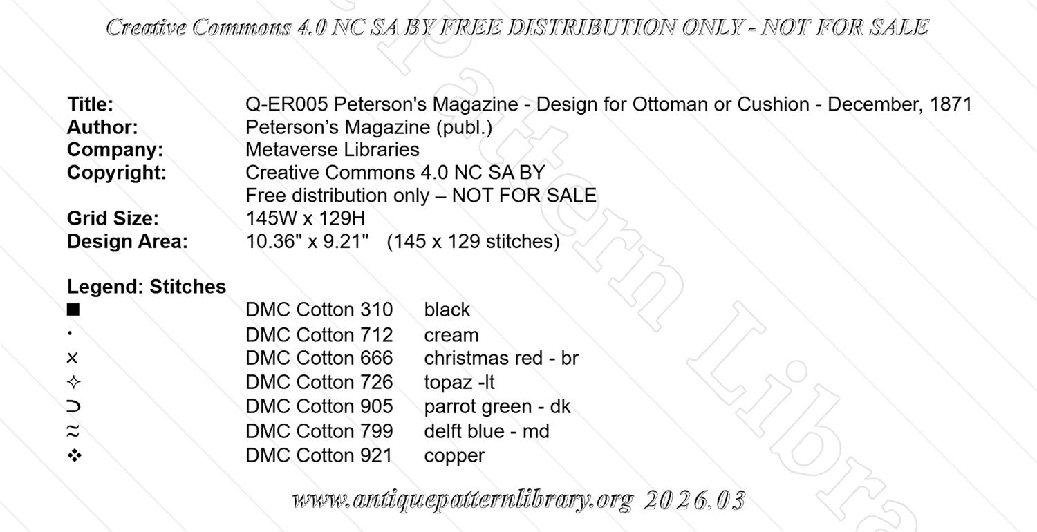 Q-ER005 Design for Ottoman or Cushion