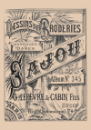 Q-YS008 Maison Sajou - Dessins de Broderies Album No. 345 Q-YS008 Maison Sajou - Dessins de Broderies Album No. 345